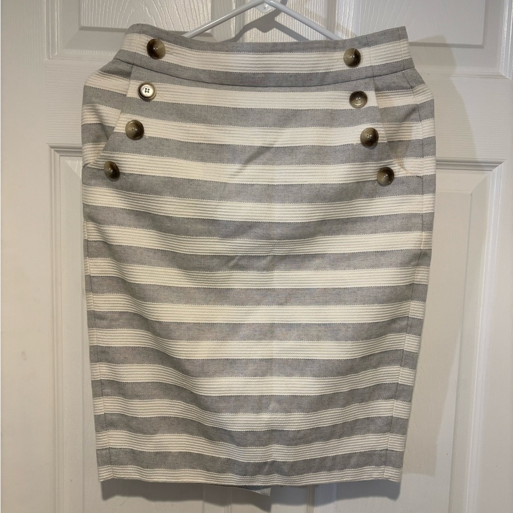 LOFT Striped Pencil Skirt